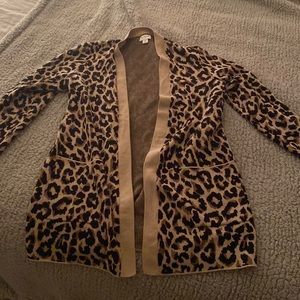 J Crew Leopard Cardigan